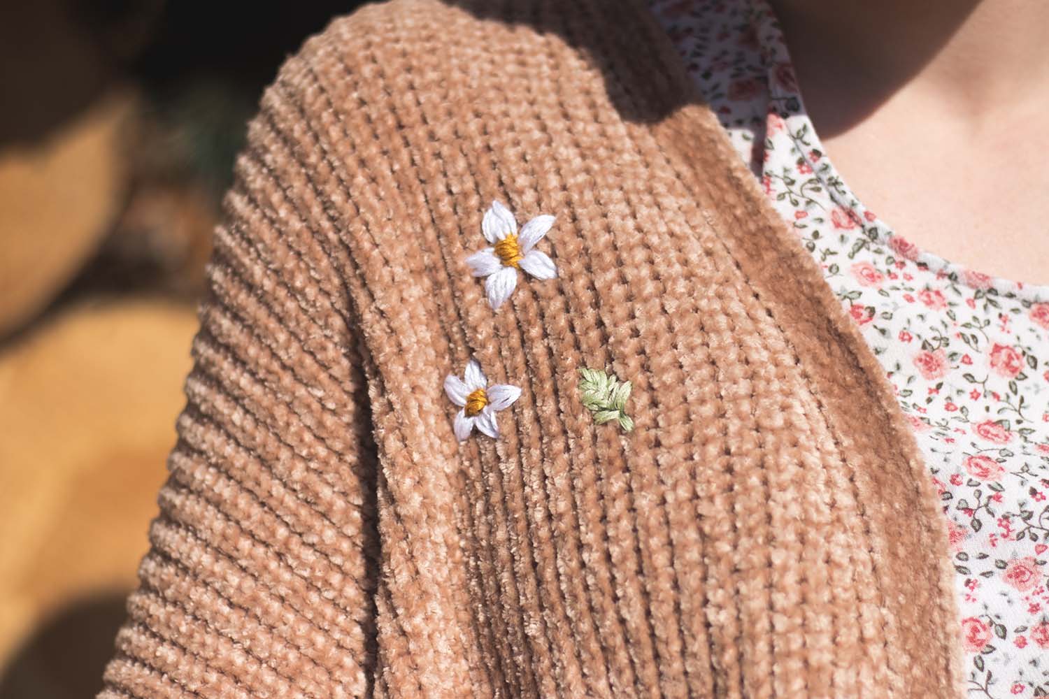 embroidered flowers