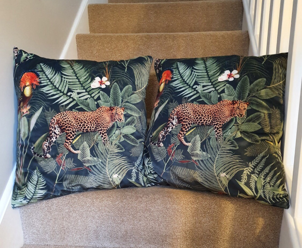 Printed Velvet Cushion