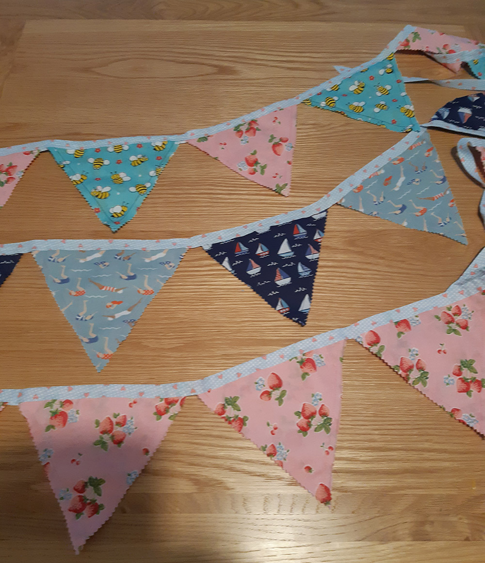 Bunting from Scrap Fabric