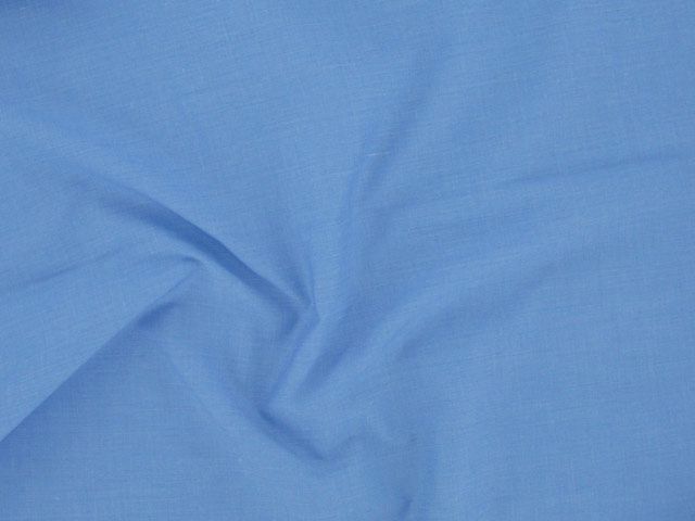 Plain Polycotton Fabric Sea Blue
