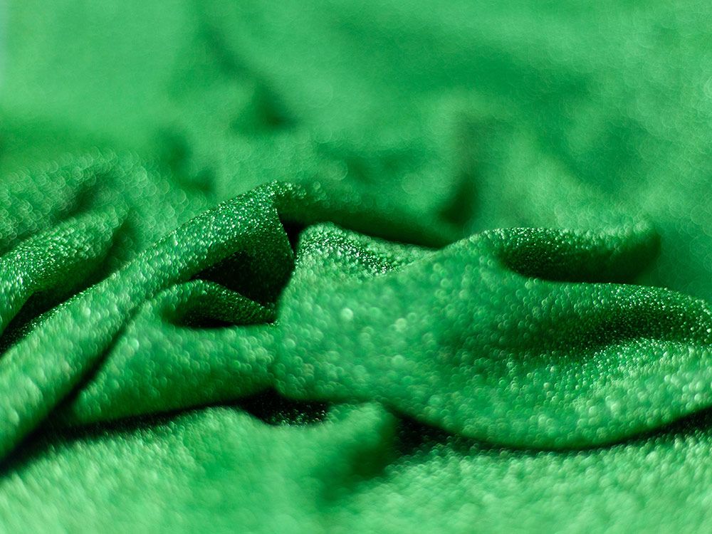 Green sales knit fabric