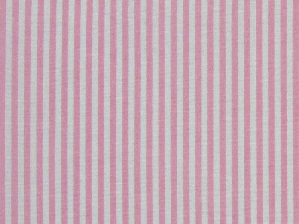 Printed Polyester Cotton Stripes Pink