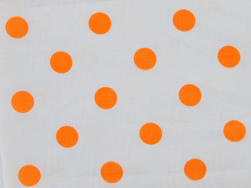 Yellow and grey Polka Dots PolyCotton Fabric
