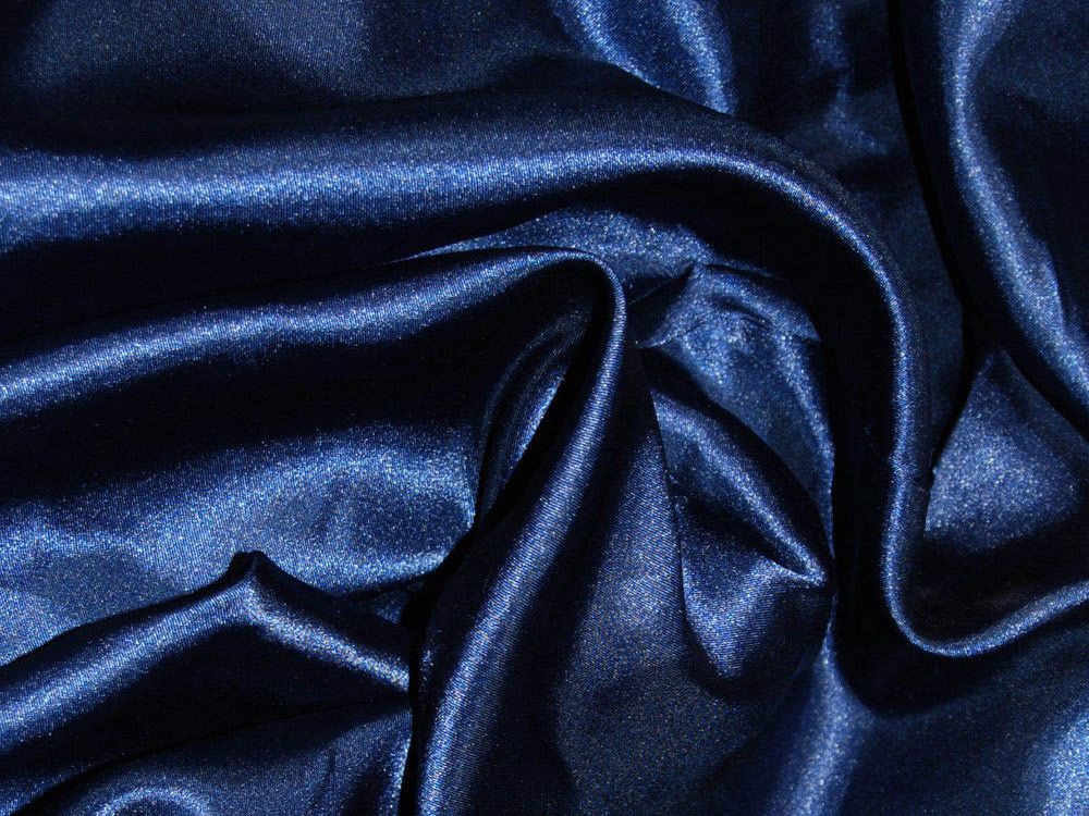 Silk Feel Polyester Satin, Navy Blue