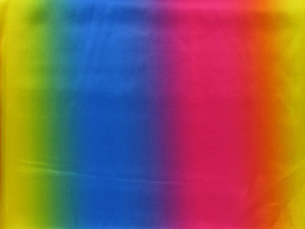 Rainbow store satin fabric