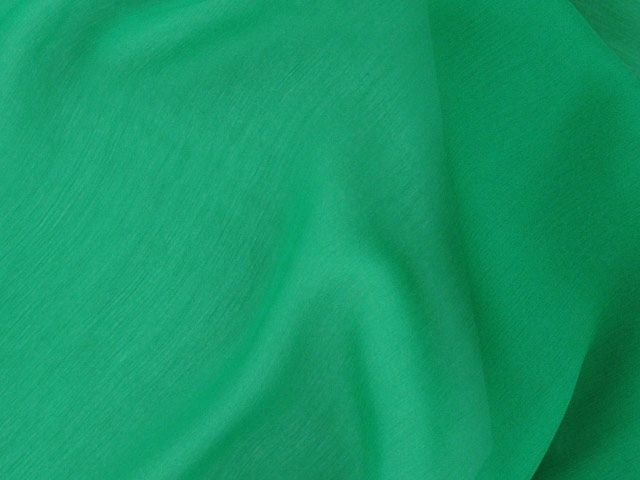 Green silk chiffon shop fabric