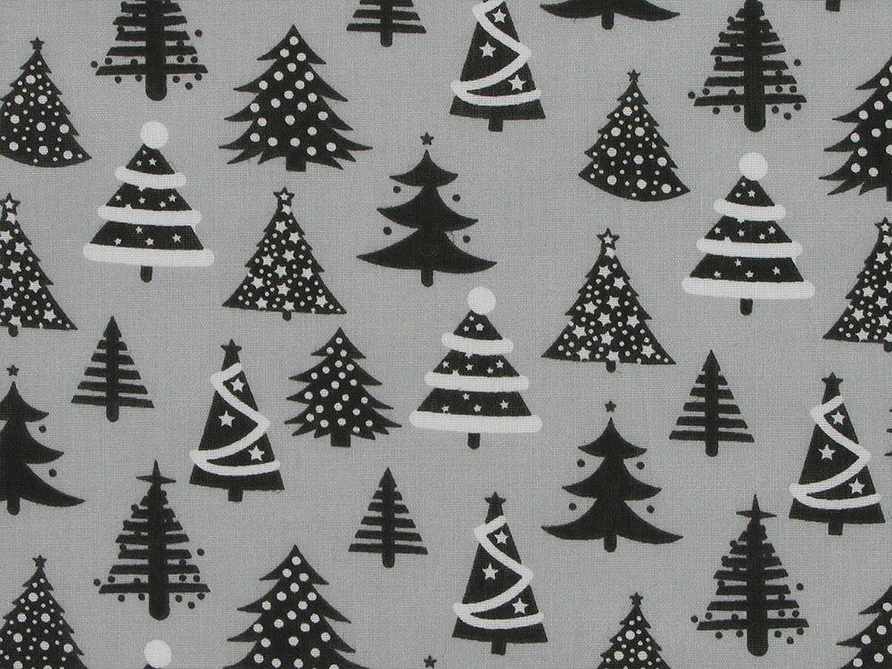 Polycotton Fabric in Tree Print