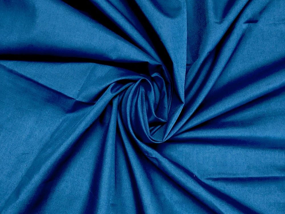 Plain Dye Polycotton, Petrol Blue