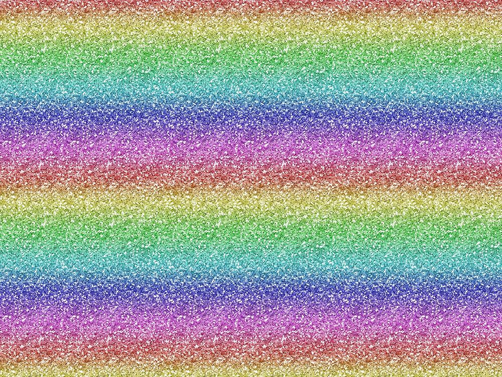 Rainbow Glitter Sparkle Cotton Print