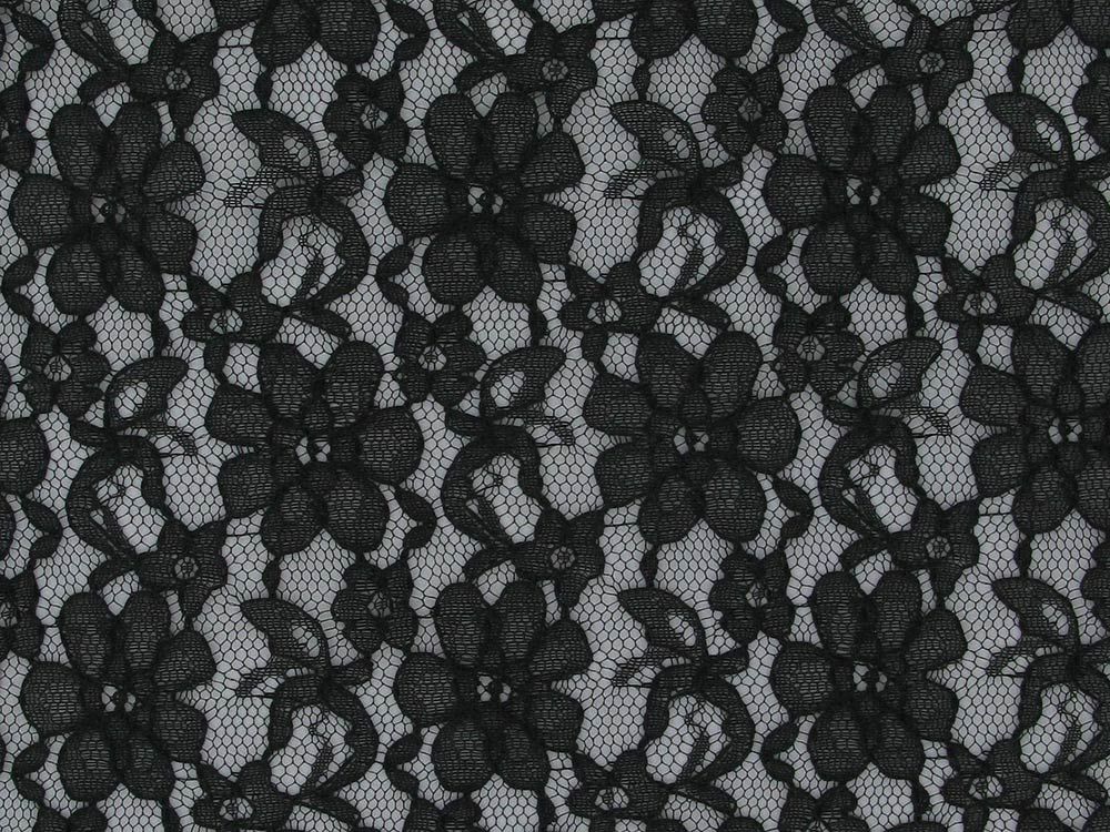 Rose Garden Corded Lace Black