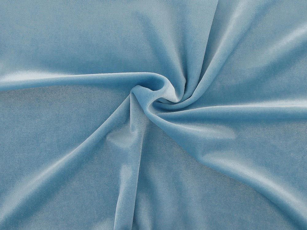 Spandex Plush Stretch Velour, Light Blue