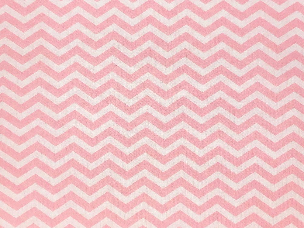 Craft Collection Cotton Print Chevron Candy Pink