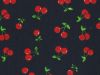 Cherry Polycotton Print - Navy