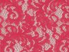 Heavy Corded Floral Lace with Double Scallop Edge, Coral