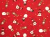 Christmas Characters Cotton Print, Red