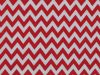Chevron Polycotton Print, Red