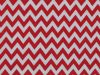 Chevron Polycotton Print, Red