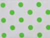 Large Green Polka Dot on White Background Polycotton Print