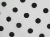 Large Black Polka Dot on White Background Polycotton Print