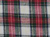 Raw Silk Noile Tartan, White