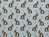 Country Bunny Cotton Print, Blue