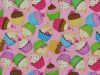 Cupcake Fun Cotton Poplin Print, Pink