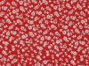 Ditsy Flower Silhouette Cotton Poplin Print, Red