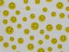 Emoji Smiles Polycotton Print, White