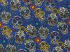 Festival Sugar Skull Polycotton Print, Royal