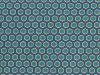 Geometric Honeycomb Cotton Print, Turquoise