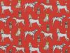 Groomed Dogs Polycotton Print, Red