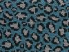 Leopard Knit Print Cotton Jersey, Blue