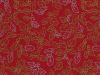 Metallic Foil Christmas Cotton, Holly Outline, Red