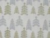 Metallic Foil Christmas Cotton, Star Trees, Ivory