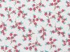 Mini Blossom Polycotton Print, White and Red