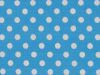 1cm Spot Polycotton Print, Turquoise