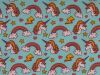 Unicorn Funk Polycotton Print, Aqua