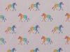 Rainbow Zebra Polycotton Print, Pink