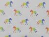 Rainbow Zebra Polycotton Print, White