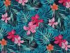 Tropical Dream Cotton Poplin Print, Green And Fuchsia