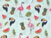 Tropical Troupe Cotton Print, Fruity Birds