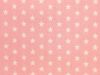 Craft Collection Cotton Print, Small White Star, Candy Pink