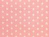 Craft Collection Cotton Print, Small White Star, Candy Pink