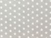 Craft Collection Cotton Print, Small White Star, Silver