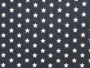 Craft Collection Cotton Print, Small White Star, Navy