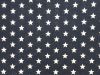 Craft Collection Cotton Print, Small White Star, Navy