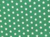 Craft Collection Cotton Print, Small White Star, Emerald