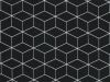 Geometric Cube Cotton Print, Black
