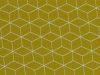 Geometric Cube Cotton Print, Mustard