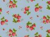 Summer Strawberry Polycotton Print, Sky